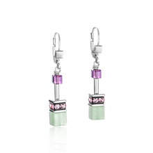 Load image into Gallery viewer, GeoCUBE® Earrings  lilac-green
