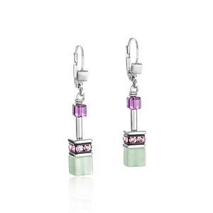 GeoCUBE® Earrings  lilac-green