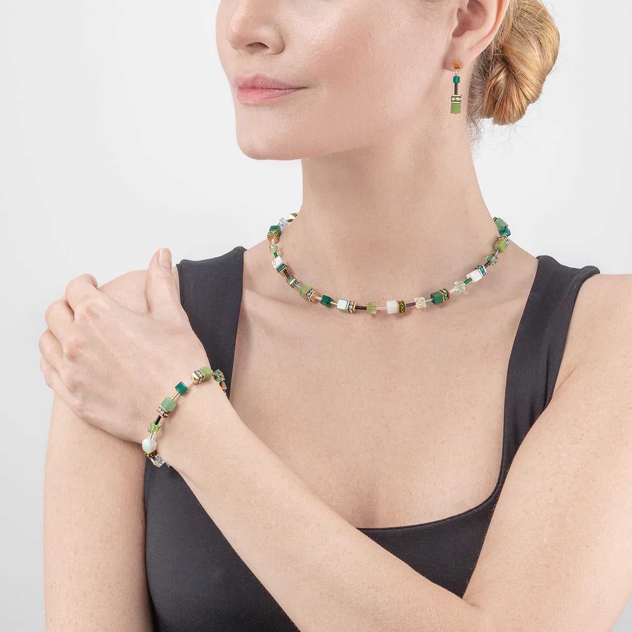 GeoCUBE® Iconic Precious earrings green