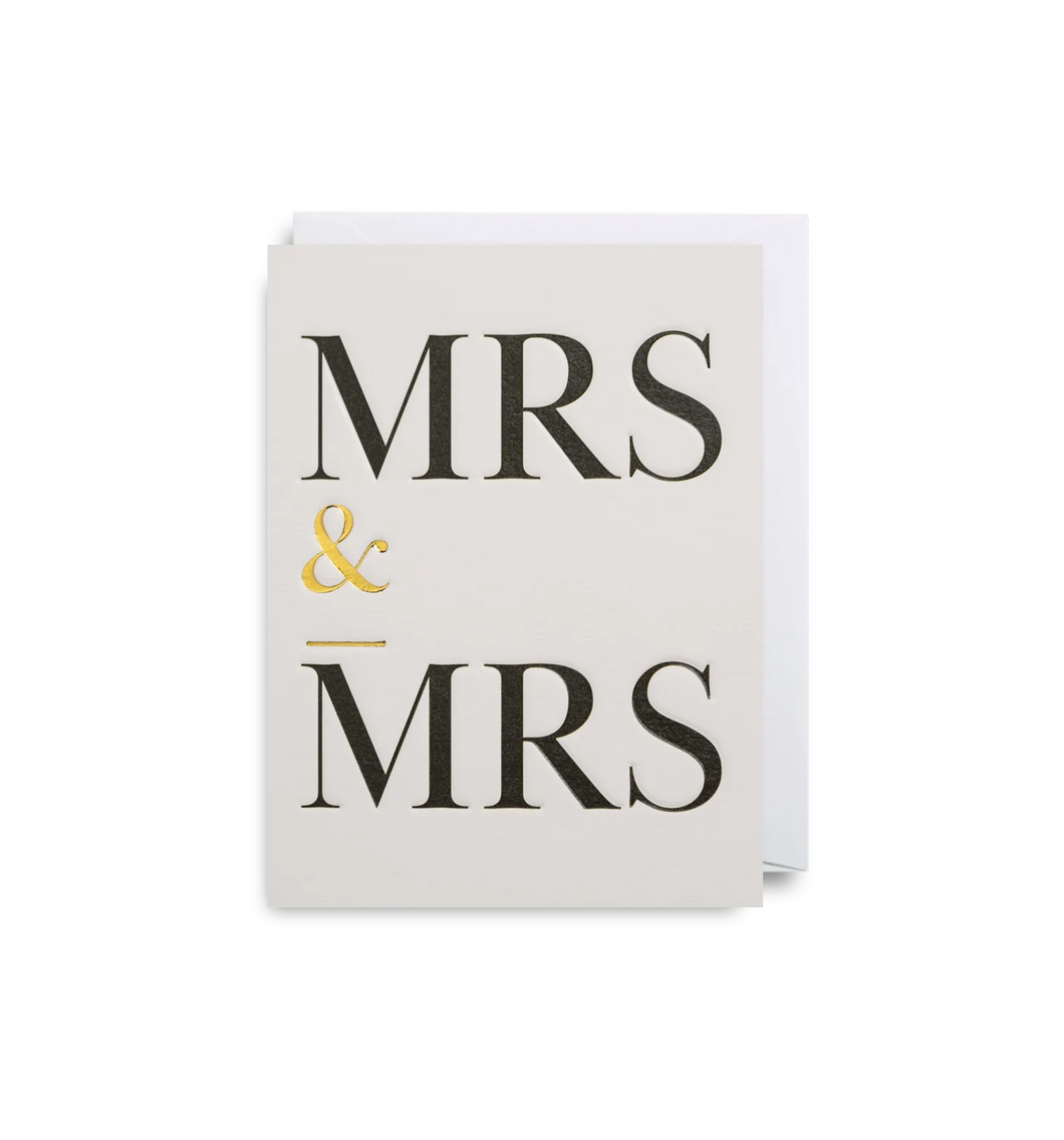 Mrs & Mrs mini greeting card