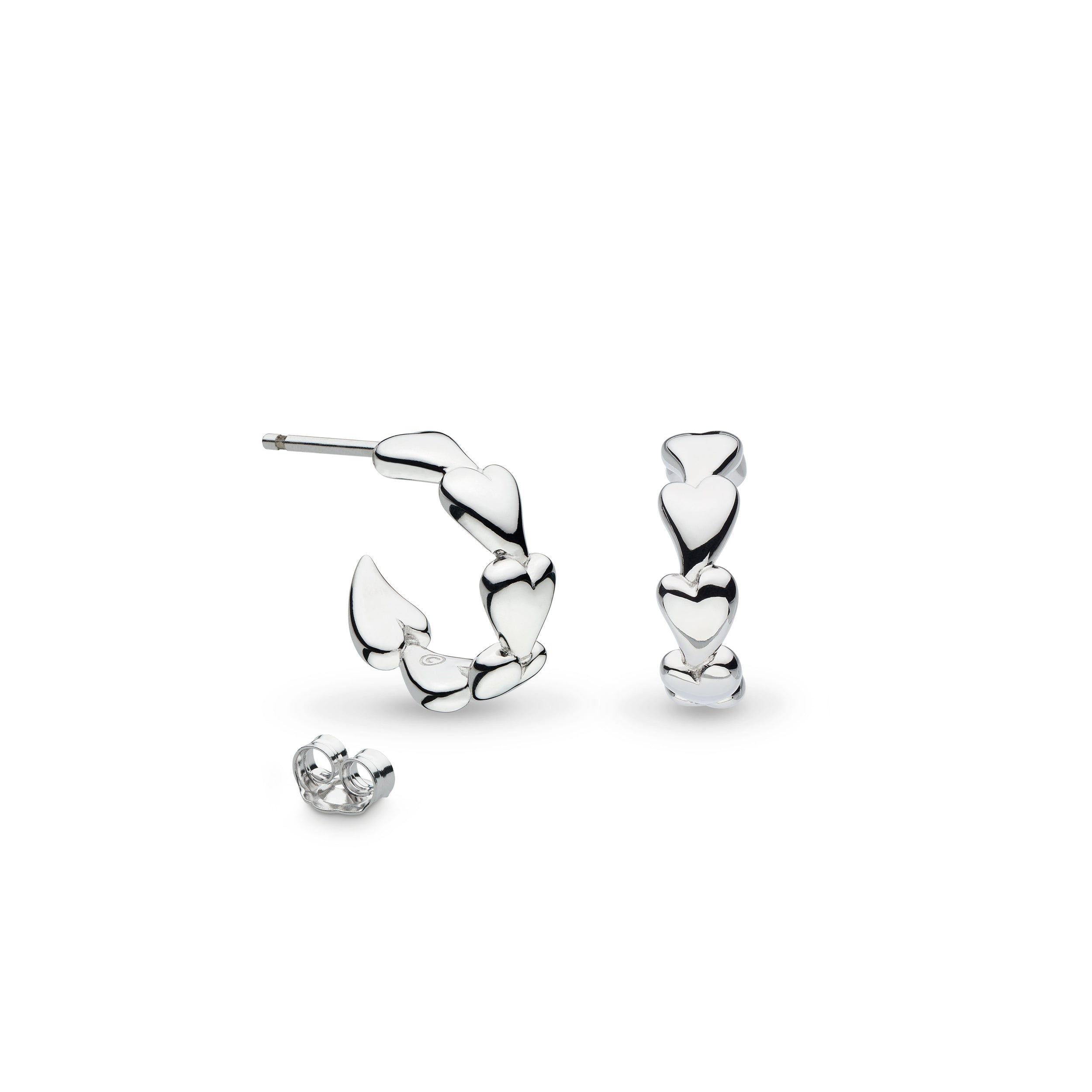Kit Heath Desire Kiss Linking Hearts Mini Hoop Earrings