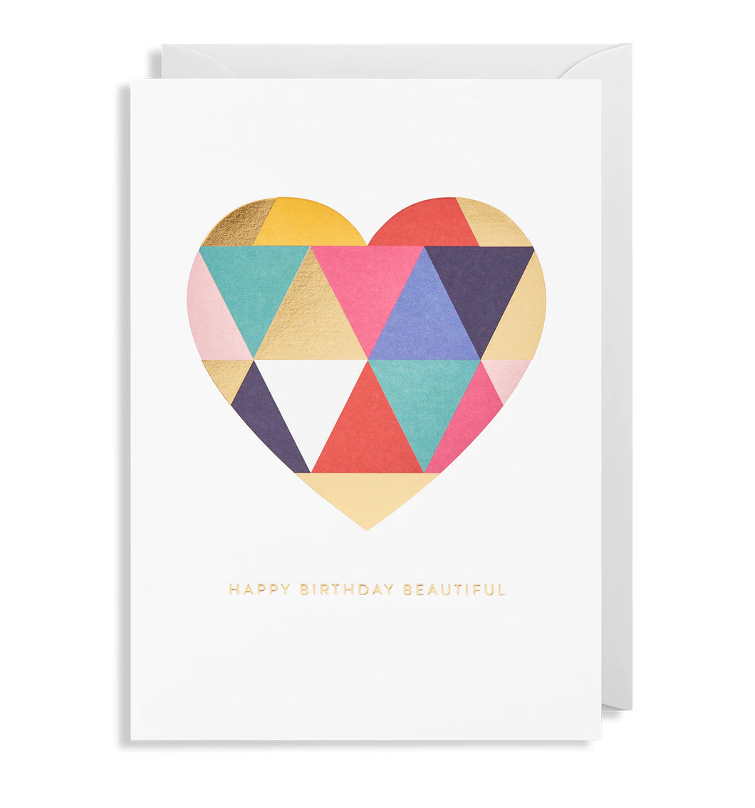 Birthday heart greeting card
