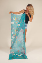 Load image into Gallery viewer, POWDER Linen Summer Meadow Print Scarf - Teal
