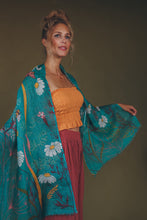 Load image into Gallery viewer, POWDER Linen Summer Meadow Print Scarf - Teal
