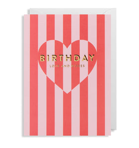 Birthday Love and Kisses greeting card
