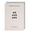 Mr and Mrs GREETING CARD- Wedding