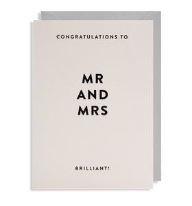 Mr and Mrs GREETING CARD- Wedding