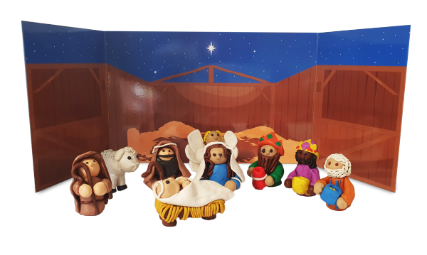 Plasticine nativity scene