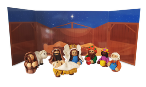 Plasticine nativity scene