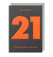 LD Adult Birthday Age Cards - 18 to 80