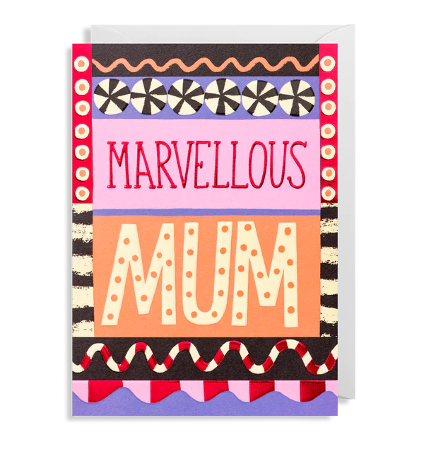 Marvellous Mum greeting card