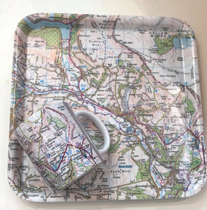 Sheffield Map melamine tray