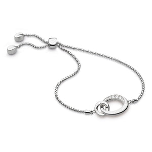 Kit Heath Bevel Cirque Link CZ Toggle Bracelet - Silver