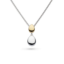 Load image into Gallery viewer, Kit Heath Coast Pebble Golden Double Droplet Necklace
