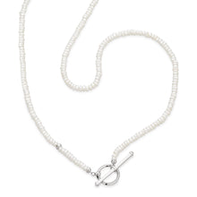 Load image into Gallery viewer, Revival Astoria Pearl Strand T-bar Necklace
