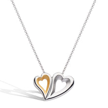 Load image into Gallery viewer, Kit Heath Desire Love Story Tender Together Gold Twinned Heart Necklace

