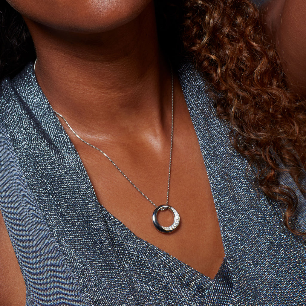 Kit Heath bevel cirque CZ reversible Necklace