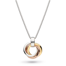Load image into Gallery viewer, Kit Heath Bevel Cirque Trilogy Small gold and rose gold necklace
