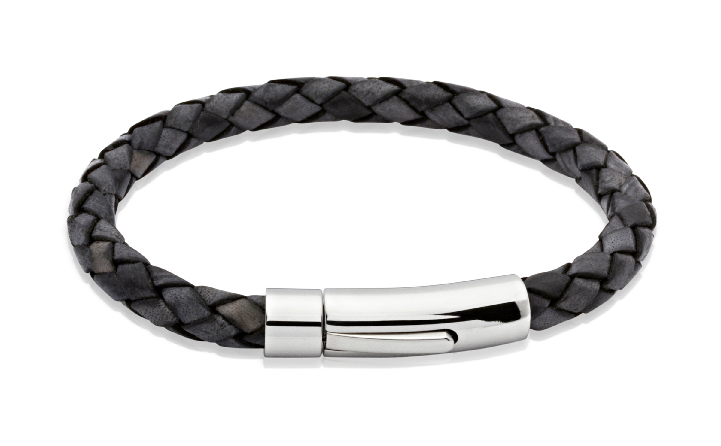 Leather Bracelet with Stainless Steel Clasp  A40