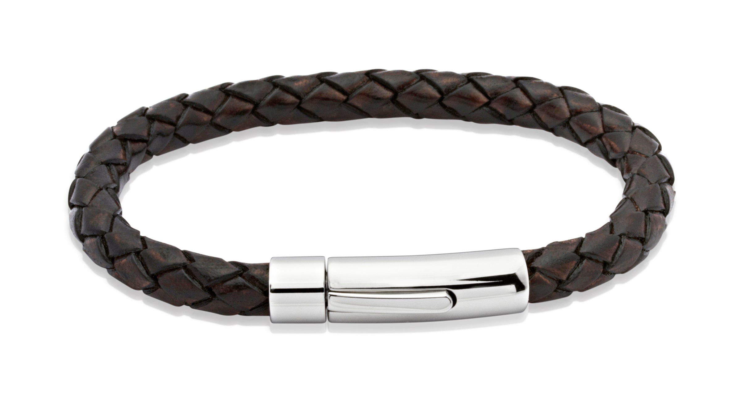 Leather Bracelet with Stainless Steel Clasp  A40