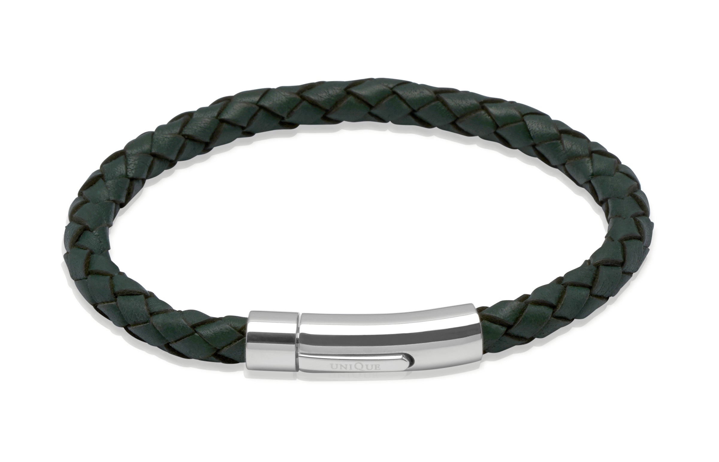 Leather Bracelet with Stainless Steel Clasp  A40