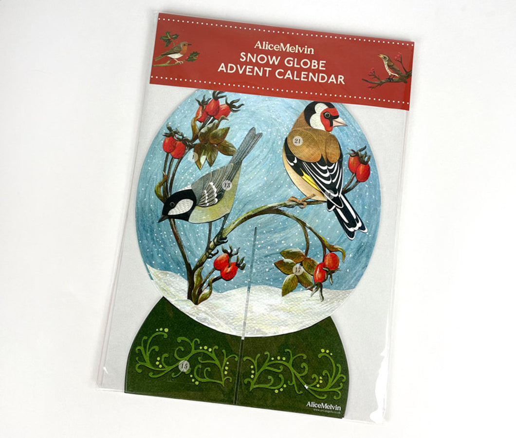 Snow Globe Birds Advent Calendar by Alice Melvin