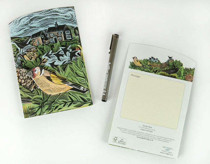 3D folding card - Garden birds