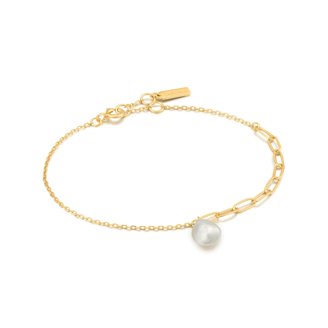 Pearl Chunky Bracelet Gold