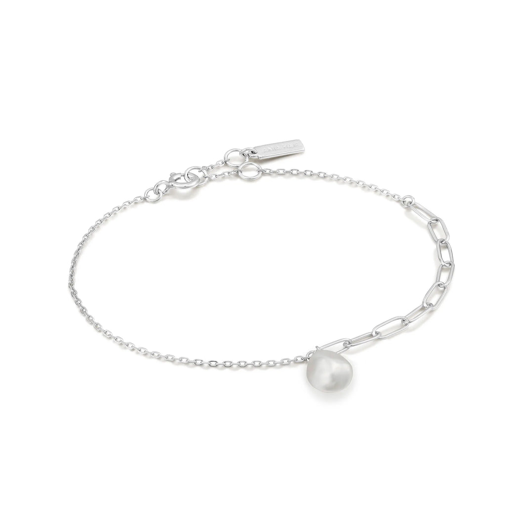 Pearl Chunky Bracelet Silver