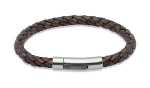 Leather Bracelet with Stainless Steel Clasp  B170