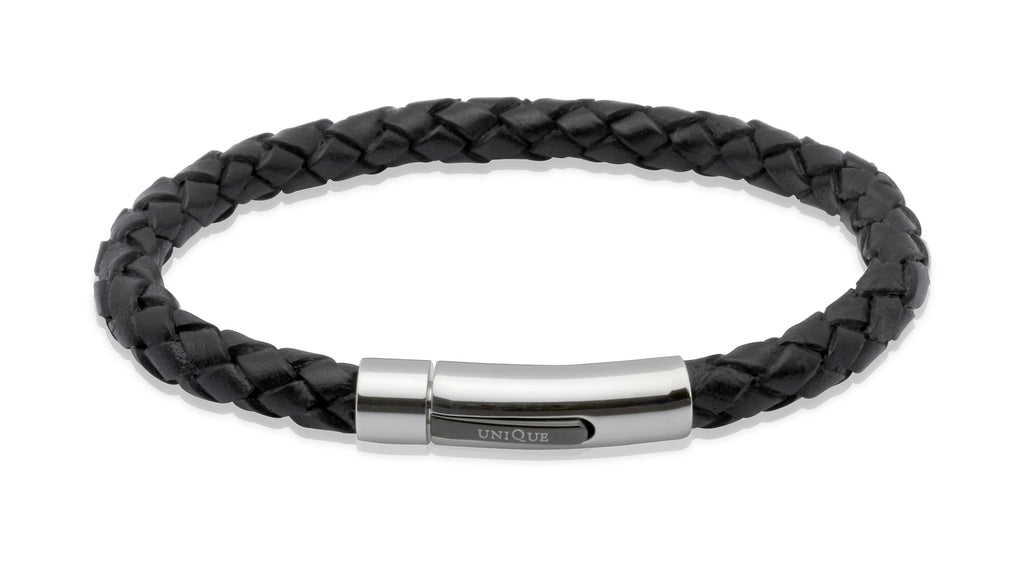 Leather Bracelet with Stainless Steel Clasp  B170