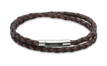 Load image into Gallery viewer, Leather Bracelet with IP Plated Steel Clasp B171
