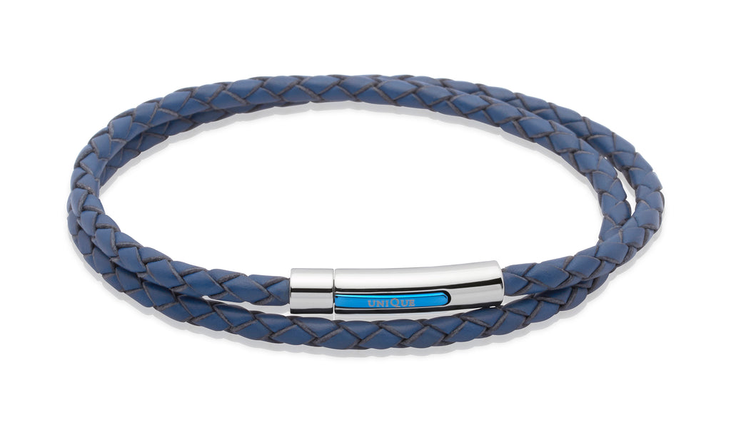 Leather Bracelet with IP Plated Steel Clasp B171