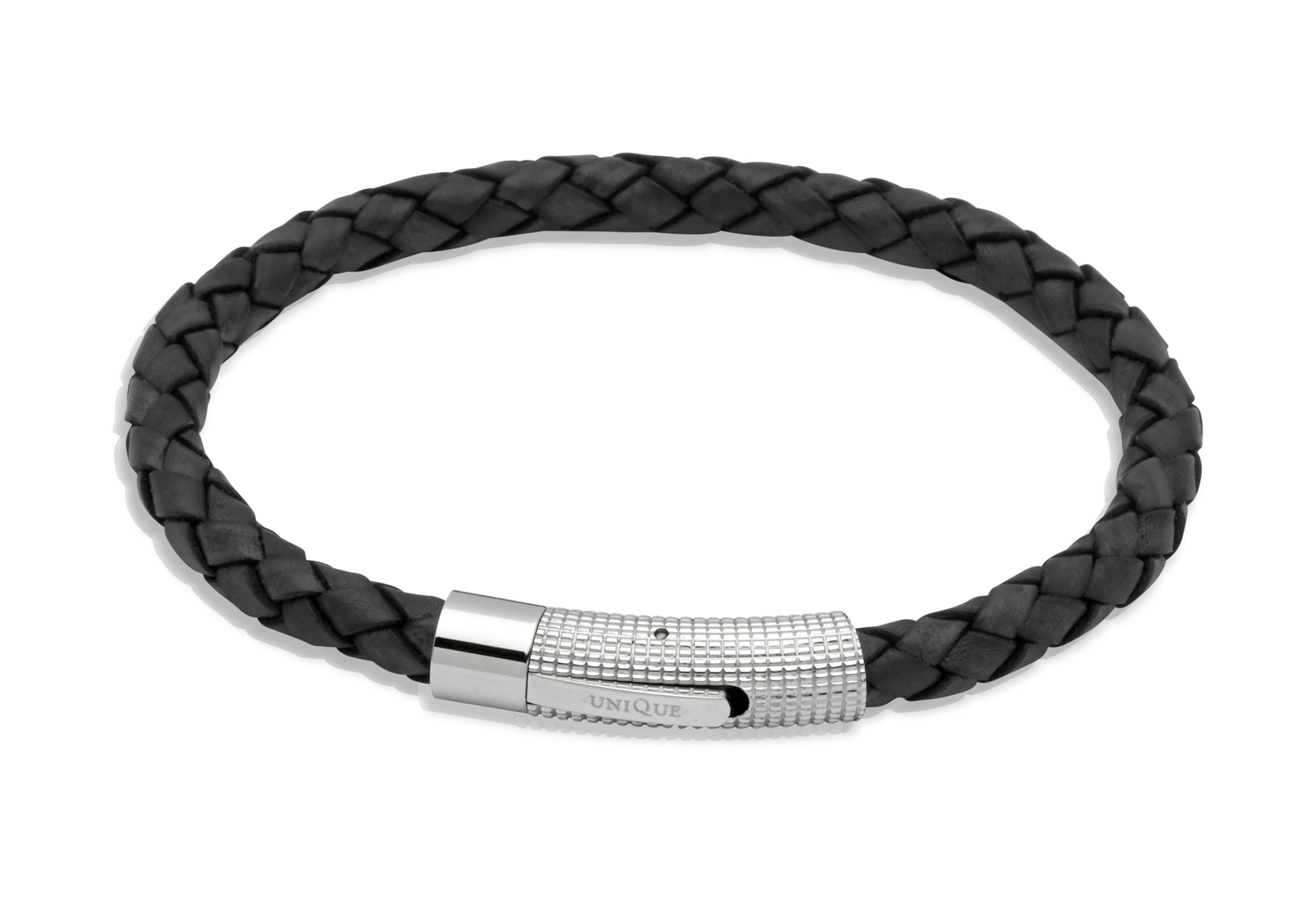 Leather Bracelet with Stainless Steel Clasp B174