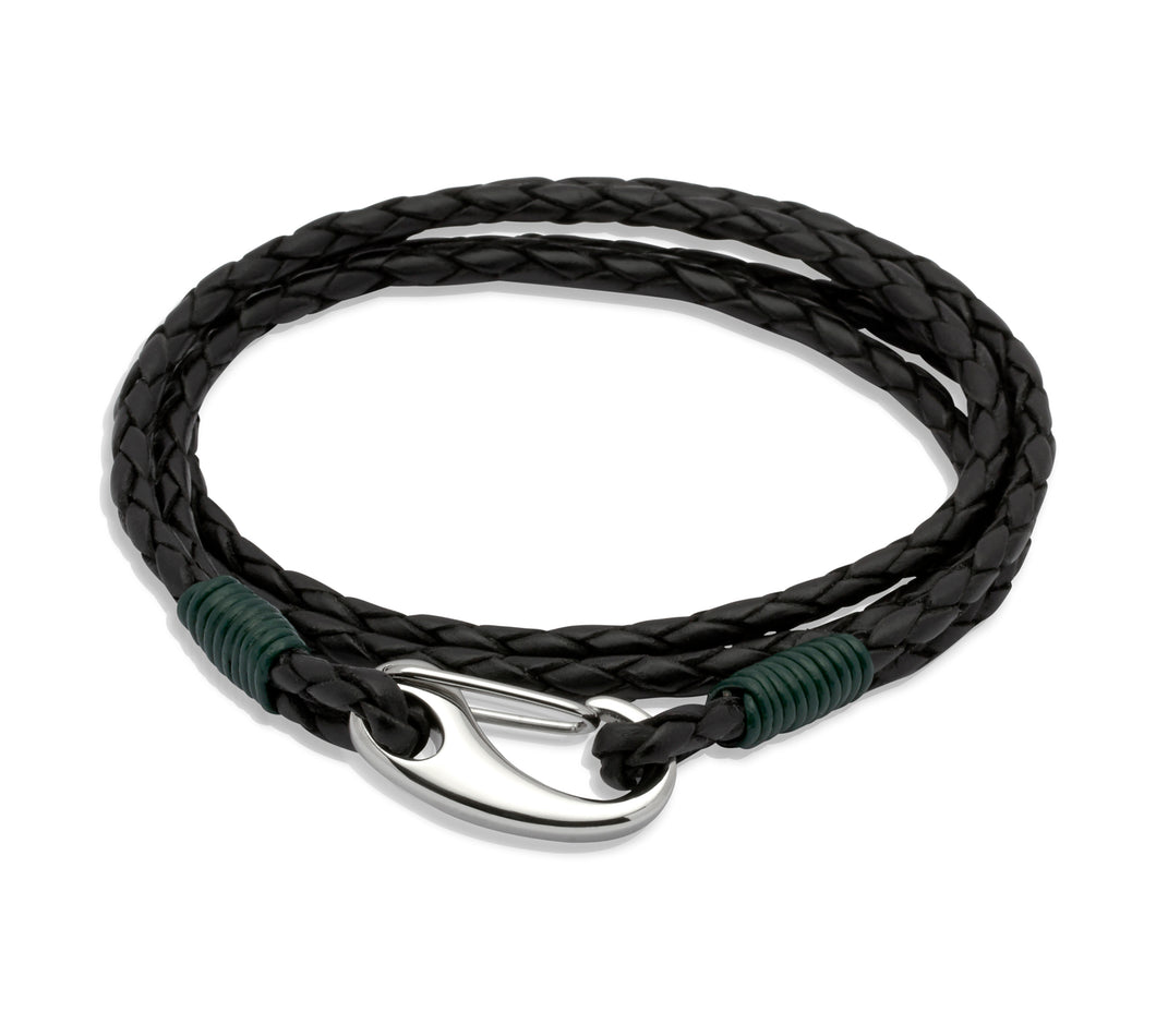 Leather Bracelet with Stainless Steel Shrimp Clasp in various colours B178