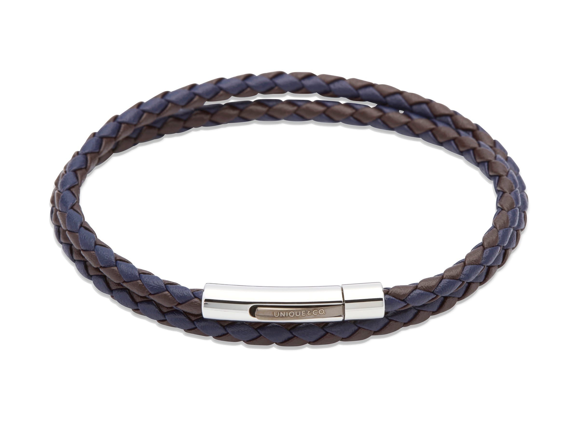 Leather Bracelet with IP Plated Steel Clasp B171