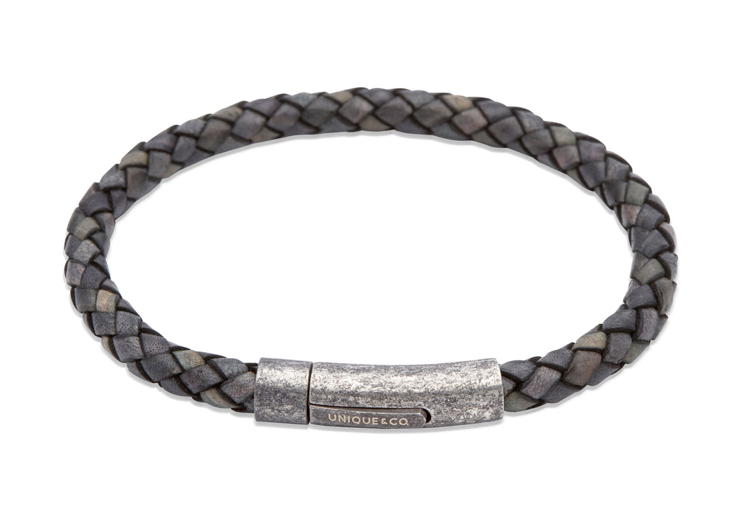 Leather Bracelet with Stainless Steel Clasp B322/b399