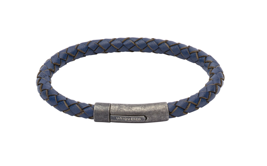 Leather Bracelet with  matte  clasp