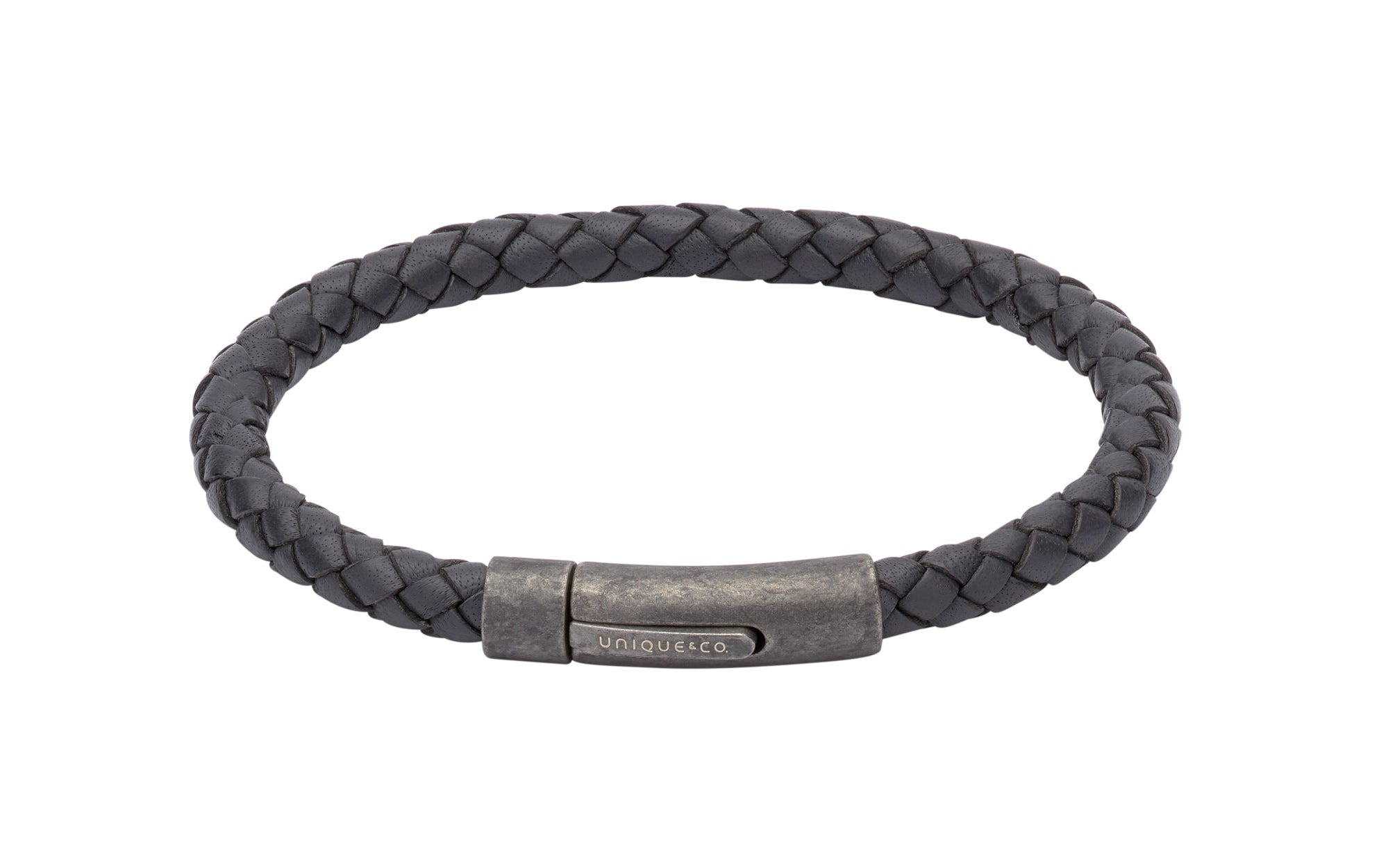 Leather Bracelet with  matte  clasp