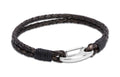 Leather Bracelet with Stainless Steel Shrimp Clasp B33