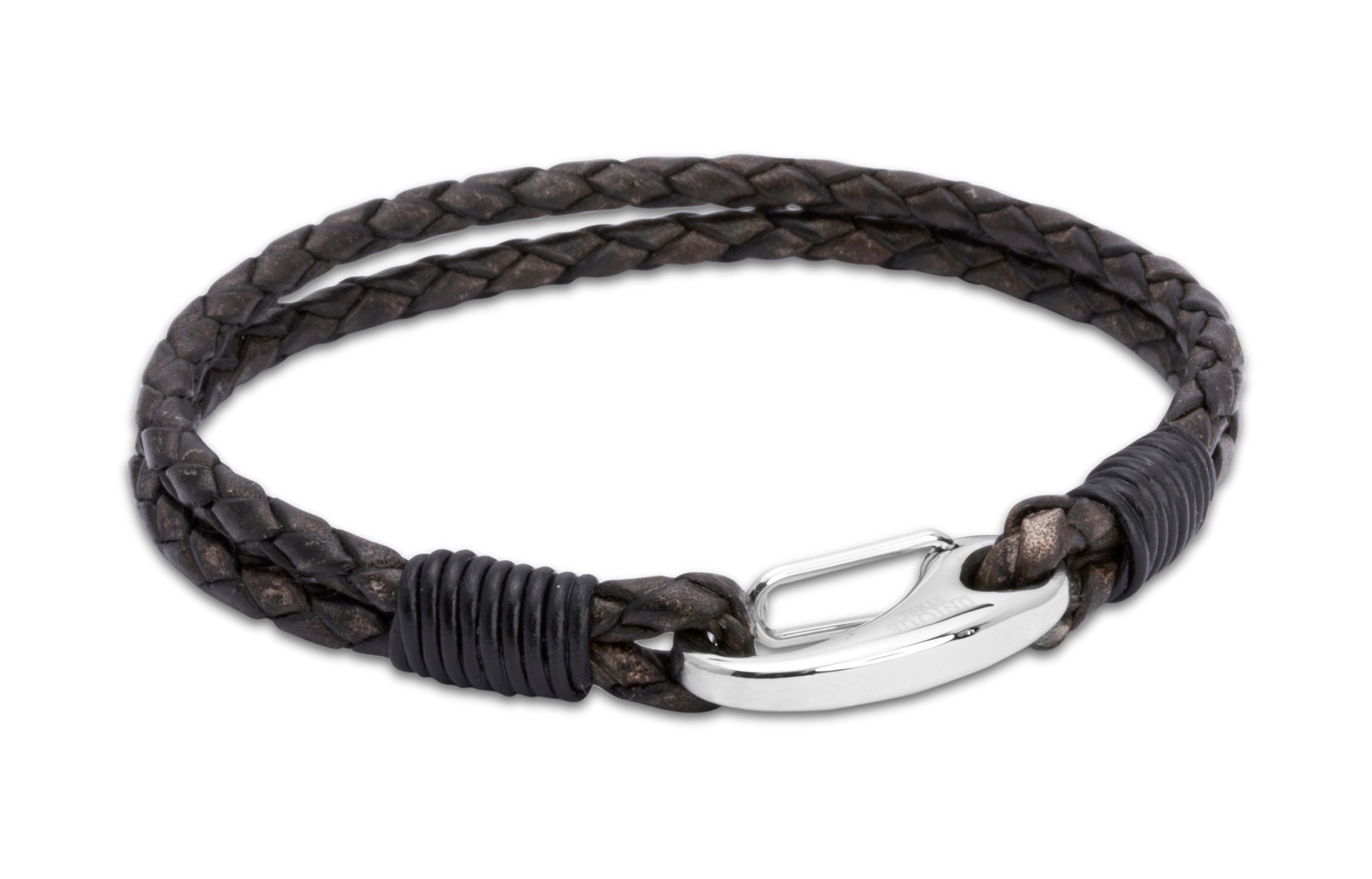 Leather Bracelet with Stainless Steel Shrimp Clasp B33