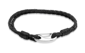 Leather Bracelet with Stainless Steel Shrimp Clasp B33