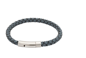 Leather Bracelet with Stainless Steel Clasp B400