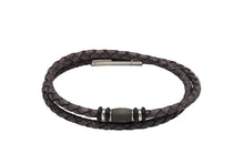 Load image into Gallery viewer, Leather Bracelet with Stainless Steel Clasp B402
