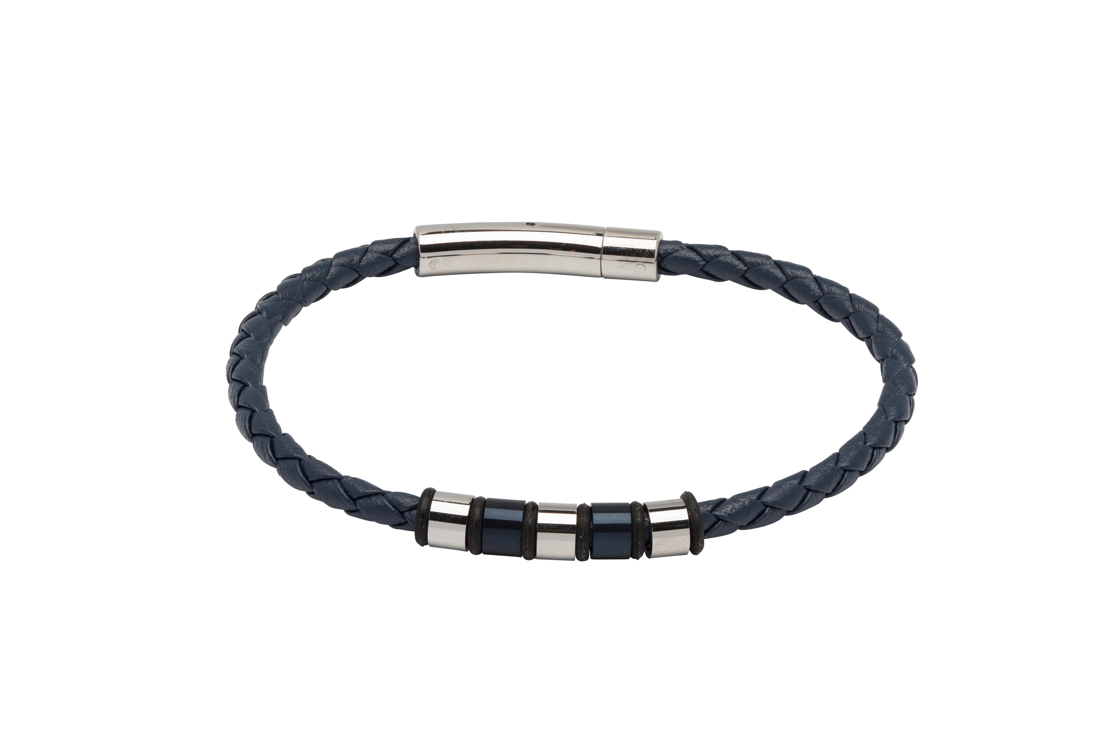 Leather Bracelet with Stainless Steel Clasp B405