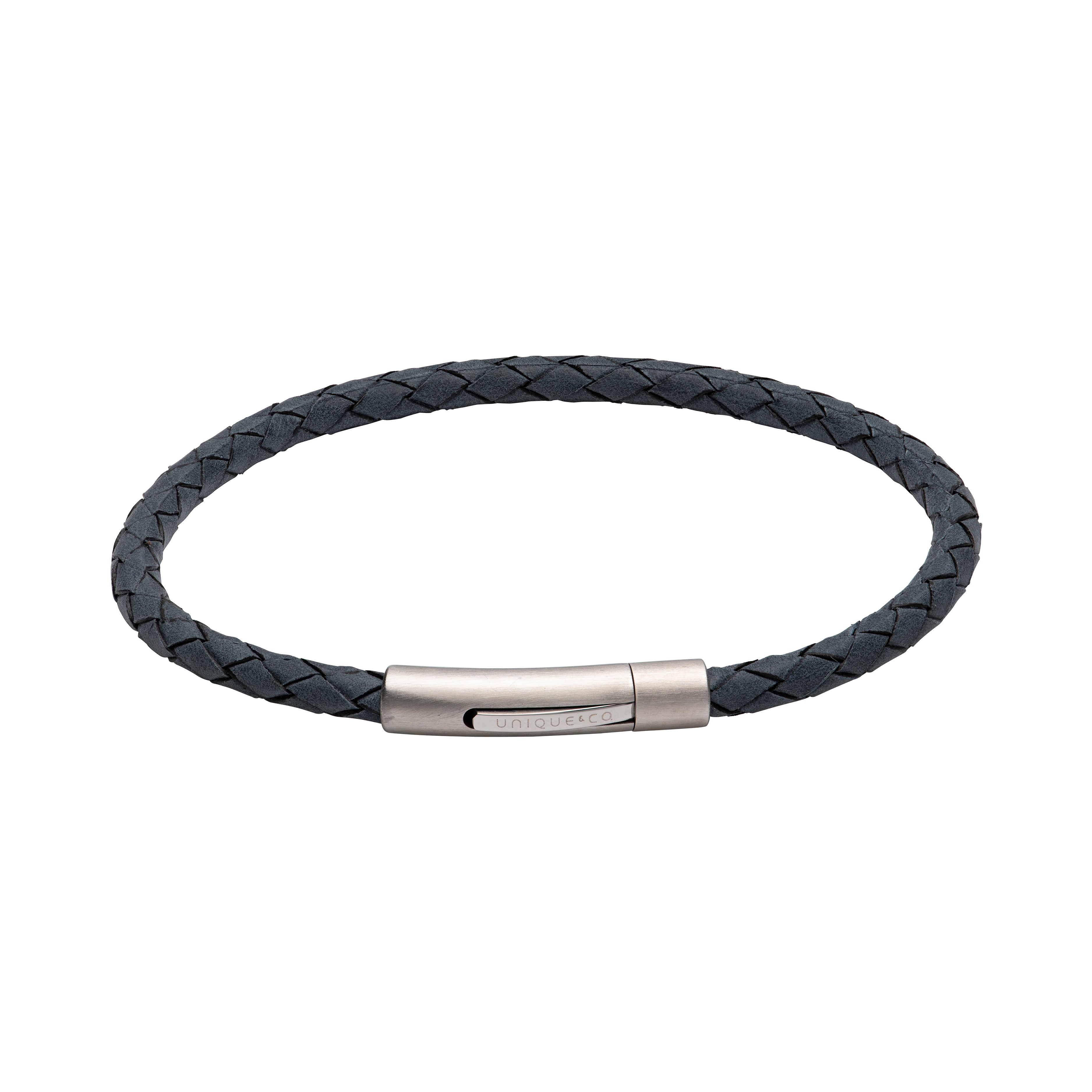 Leather Bracelet with Stainless Steel Clasp b444/b503