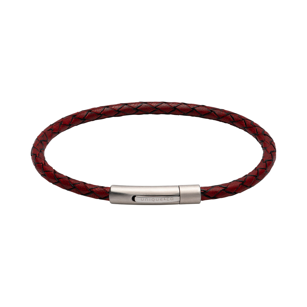 Leather Bracelet with Stainless Steel Clasp b444/b503