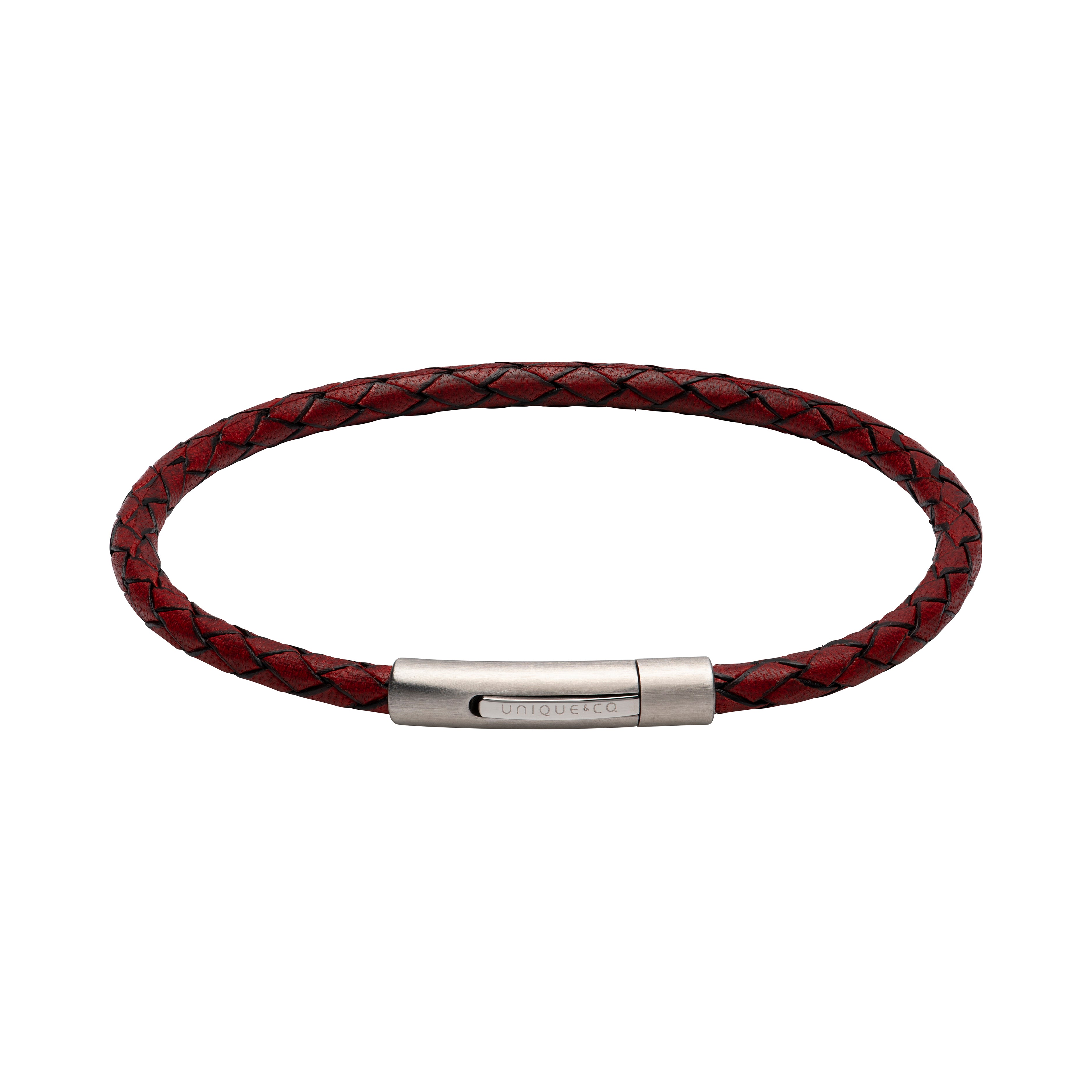 Leather Bracelet with Stainless Steel Clasp b444/b503