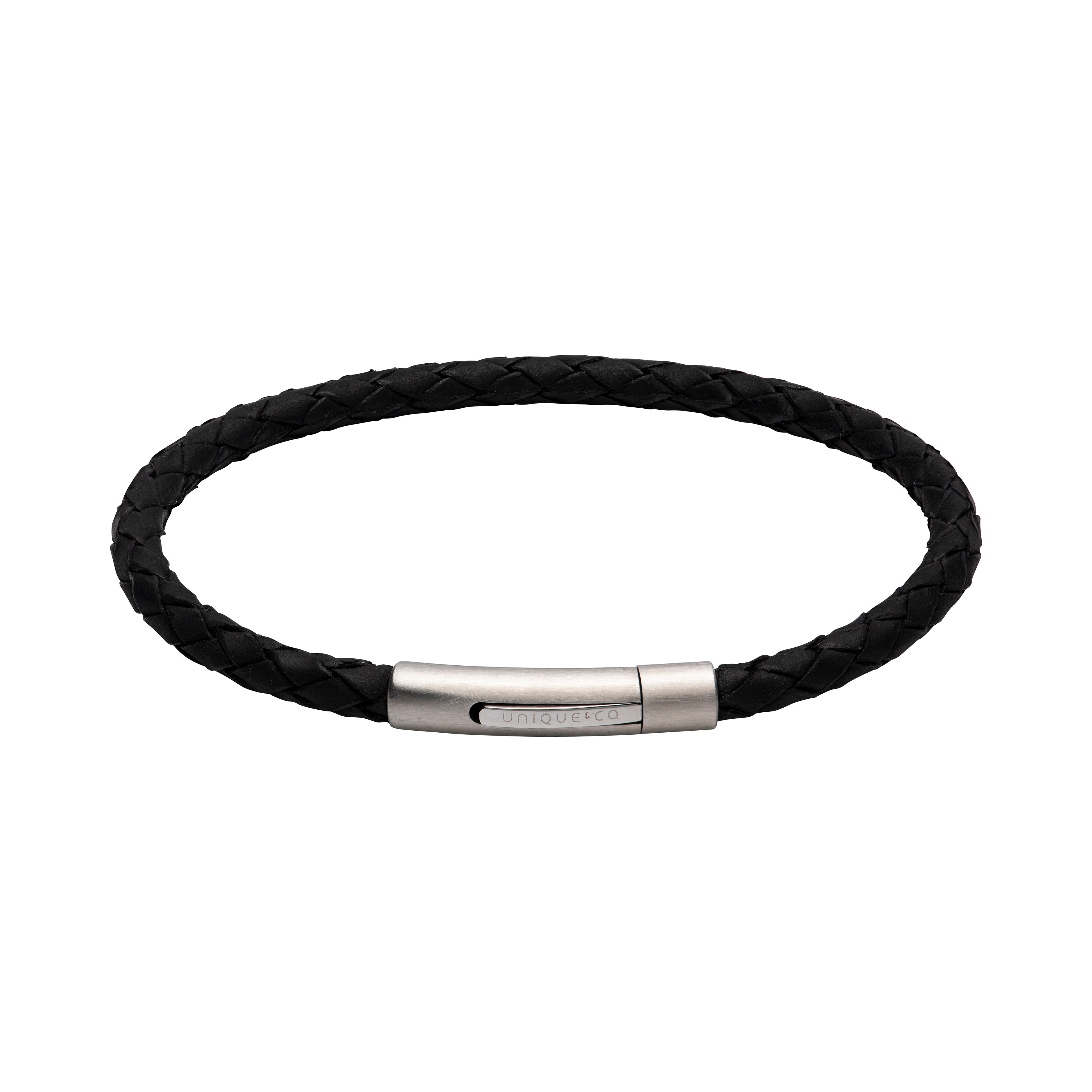 Leather Bracelet with Stainless Steel Clasp b444/b503