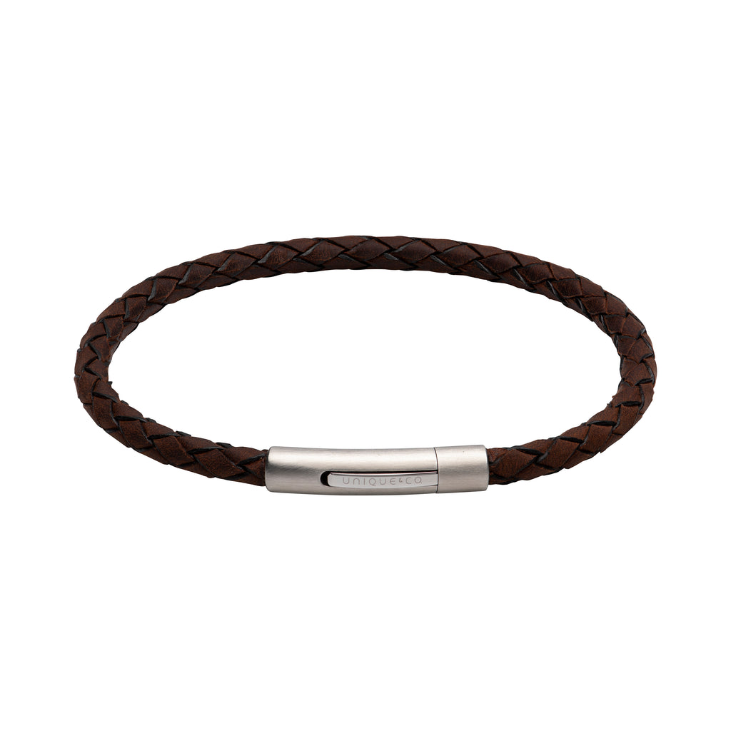 Leather Bracelet with Stainless Steel Clasp b444/b503